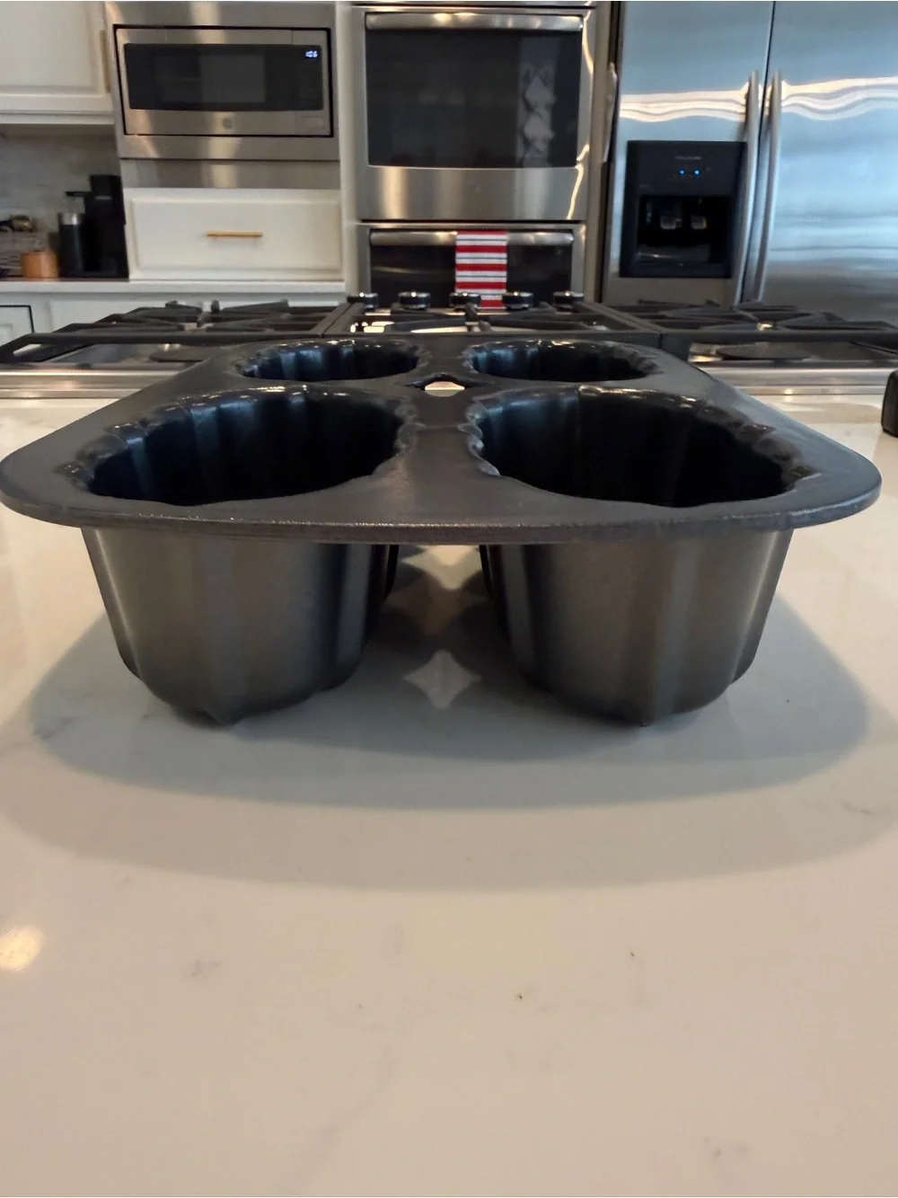 Nordic Ware Bundt Mini Loaf Pan 4 Cavity Braided Cake Mold USA Cast Aluminum